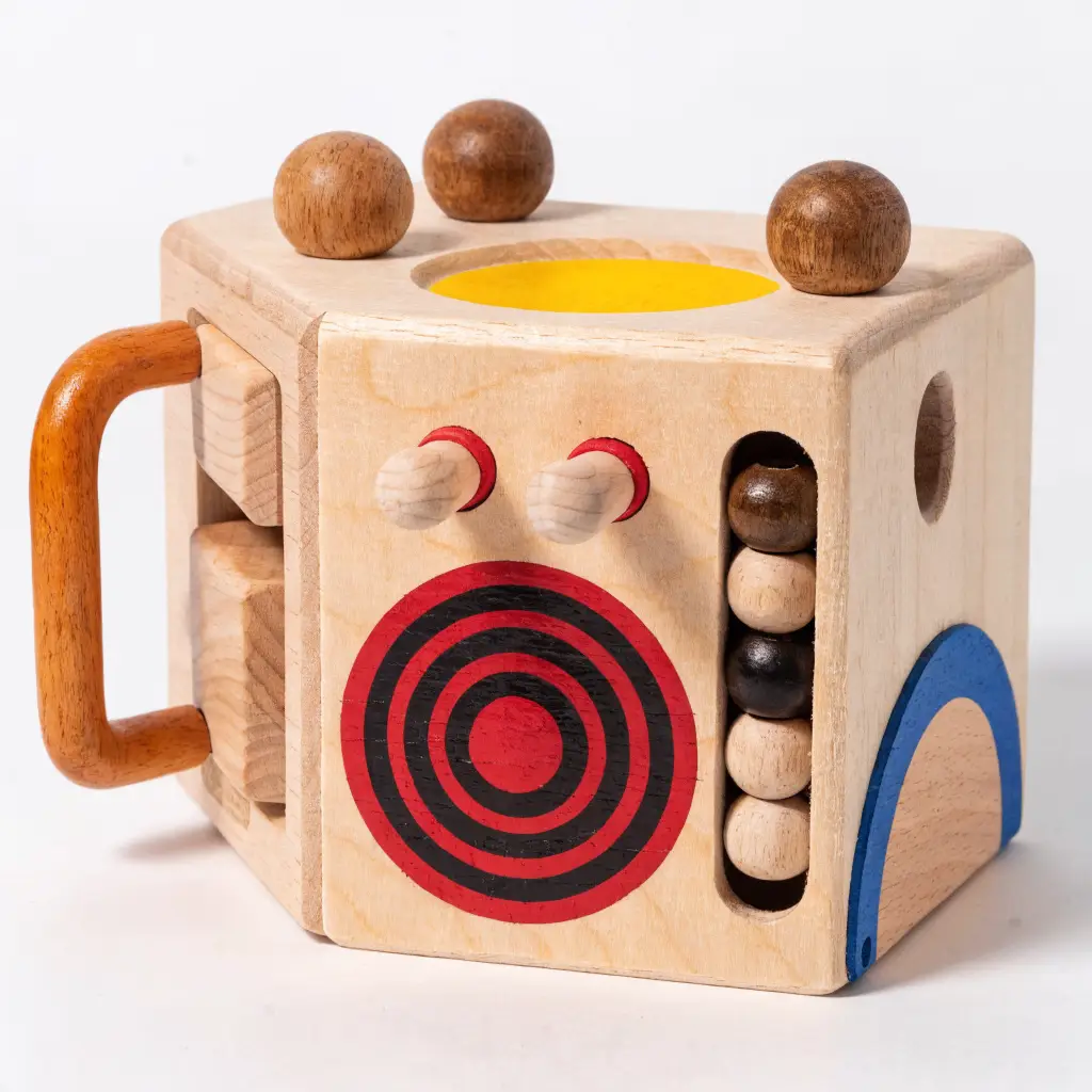 Jouet Éducatif Montessori — Cube d'Activités Bois
